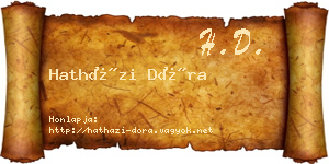 Hatházi Dóra névjegykártya